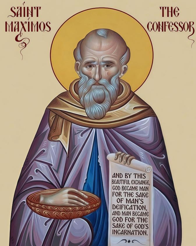 Saint Maximos the Confessor 8x10in Handcrafted Icon
