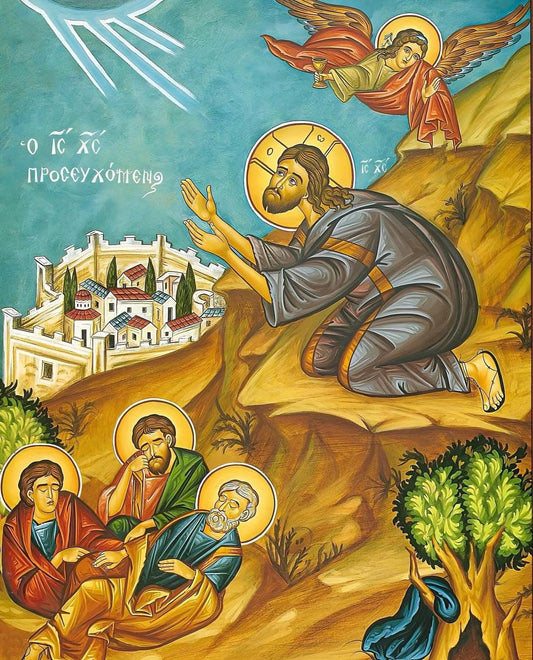 The Lord Jesus Christ’s Agony in the garden 8x10in Handcrafted Icon