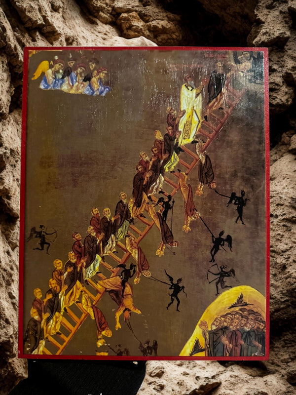 Ladder of Divine Ascent 8x10in Handcrafted Icon