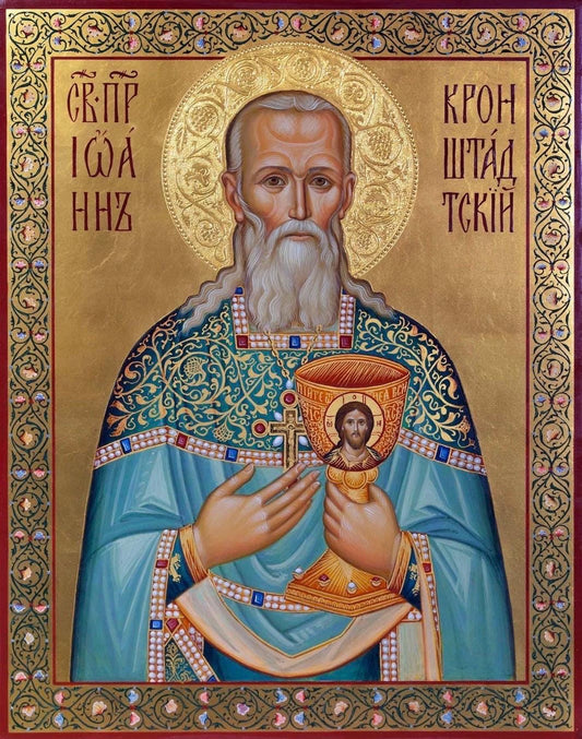 St John Kronstadt 8x10in Handcrafted Icon