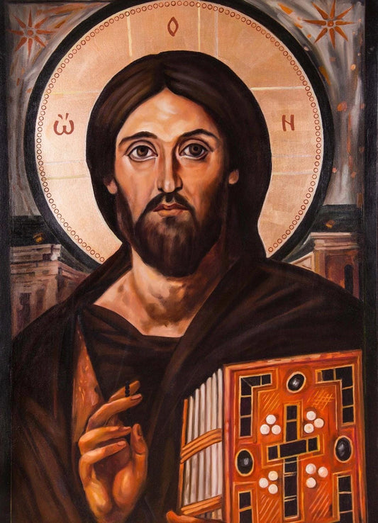 Lord Jesus Christ Pantocrator Of Sinai 8x10in Handcrafted Icon