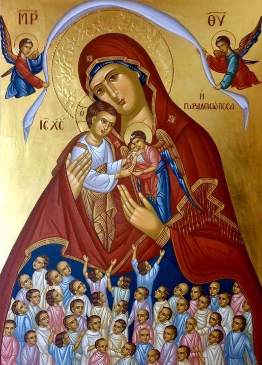 Our lady of Paradise 8x10in Handcrafted Icon