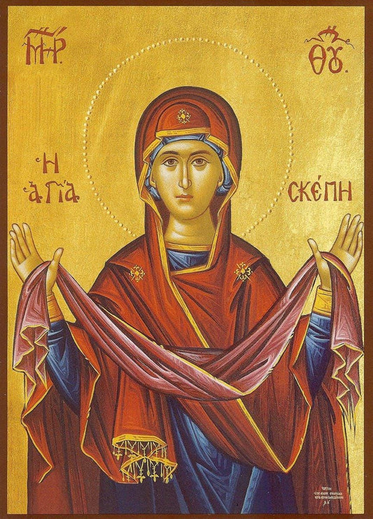 Protection of the Theotokos 8x10in Handcrafted Icon