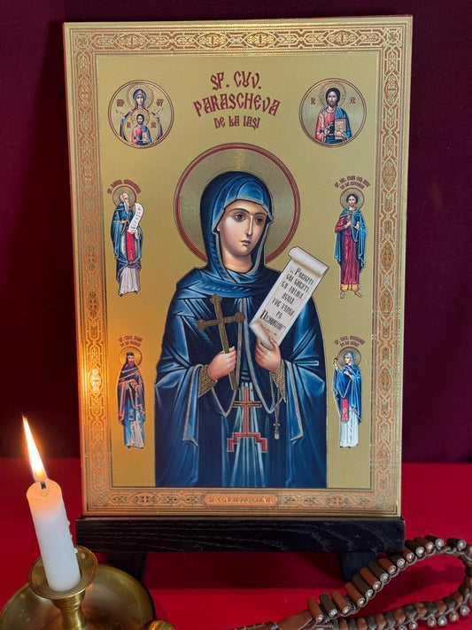 Saint Paraskeva Ukraine gold leaf effect Icon 8x12in