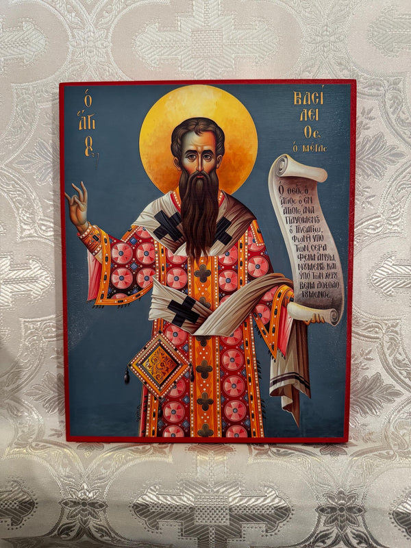 St Basil The Great 8x10in Handcrafted Icon