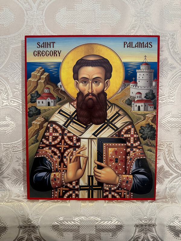Saint Gregory of Palamas 8x10in Handcrafted Icon