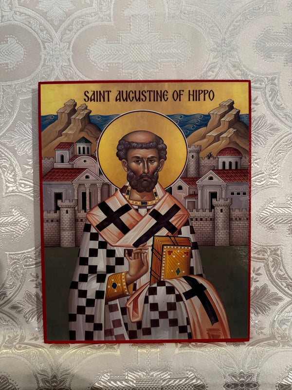 Saint Augustine of Hippo 8x10in Handcrafted Icon