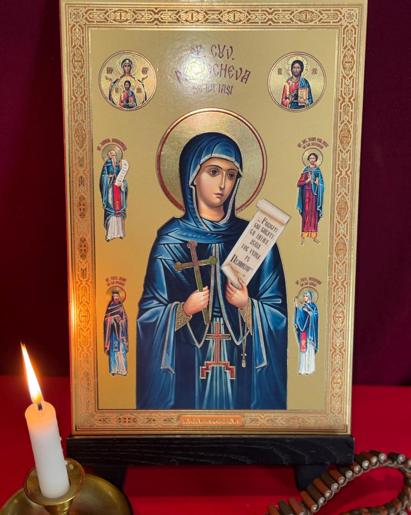 Saint Paraskeva Ukraine gold leaf effect Icon 8x12in