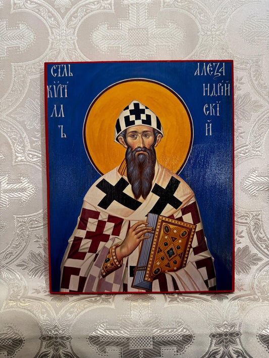 St Cyril of Alexandria 8x10in Handcrafted Icon