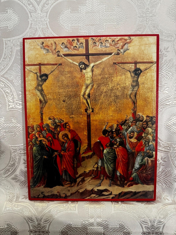 The Crucifixion of the Lord Jesus Christ 8x10in Handcrafted Icon