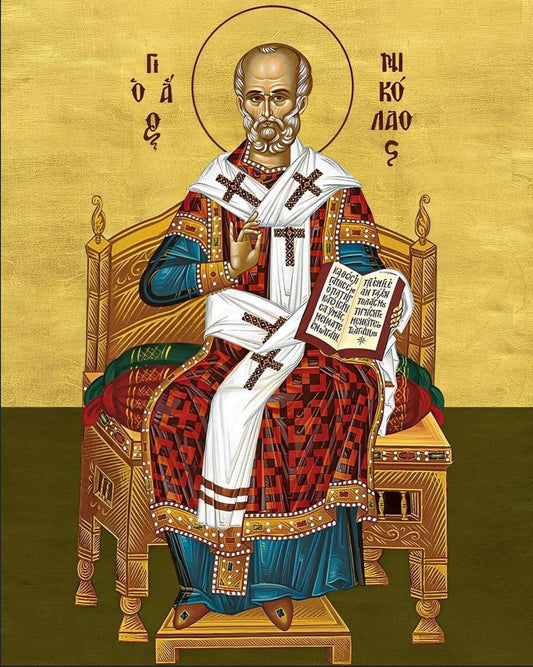 St Nicholas 8x10in Handcrafted Icon