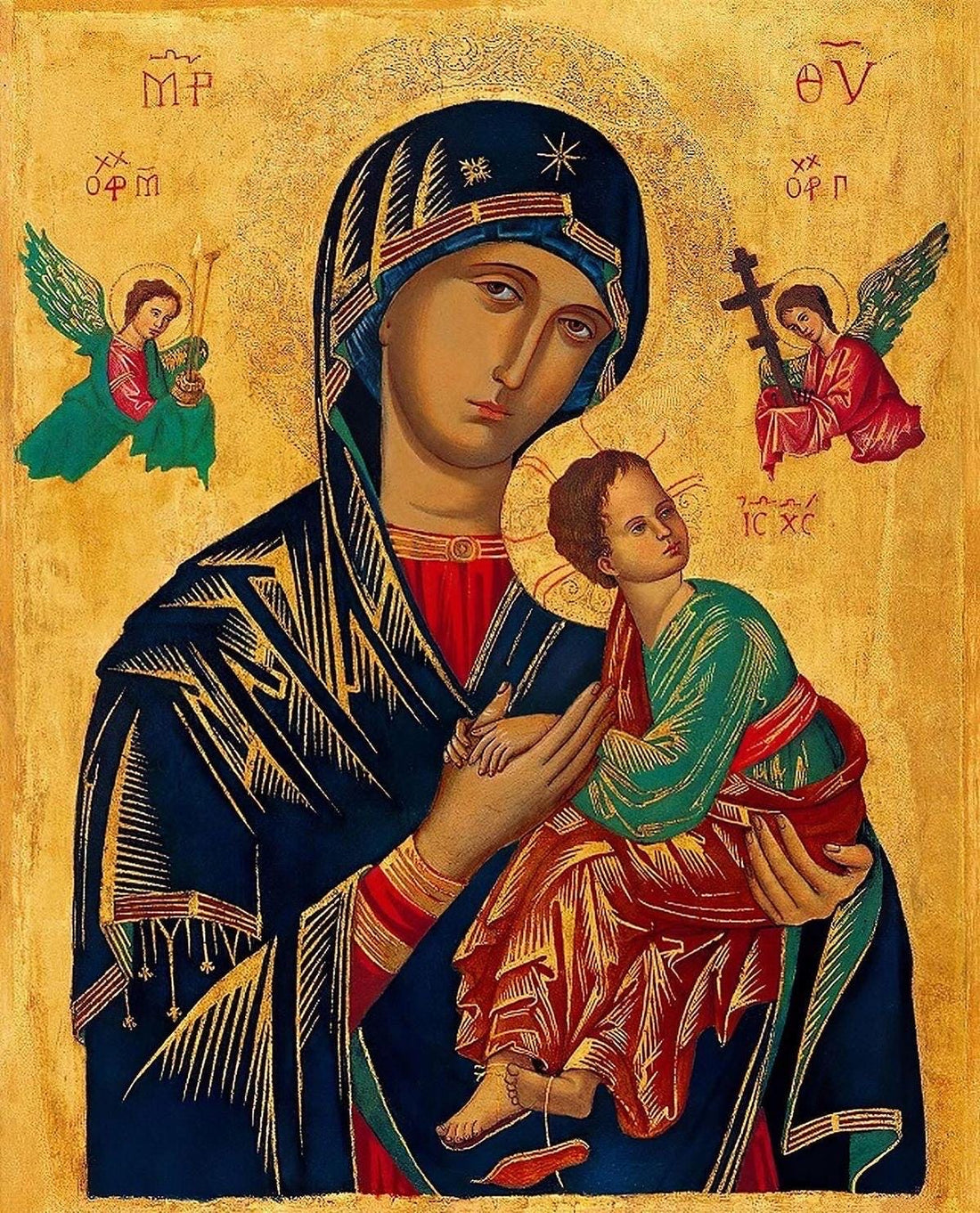 Our Lady Of Perpetual Help 8x10in Handcrafted Icon