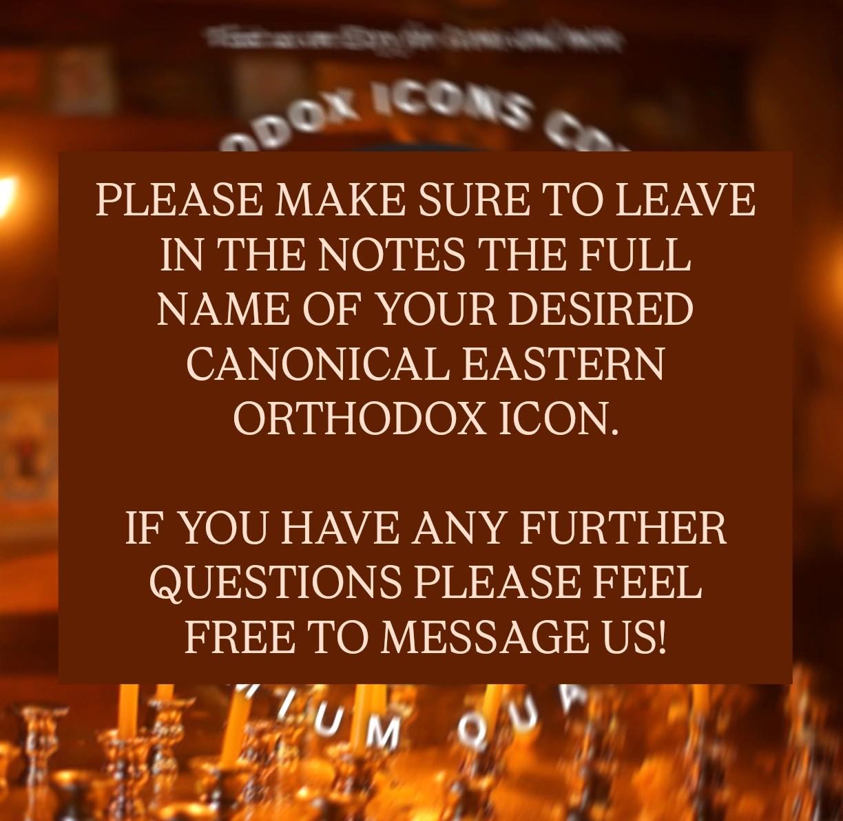Handcrafted Custom Icon MADE TO ORDER - 8x10in or 6x7 1/2in