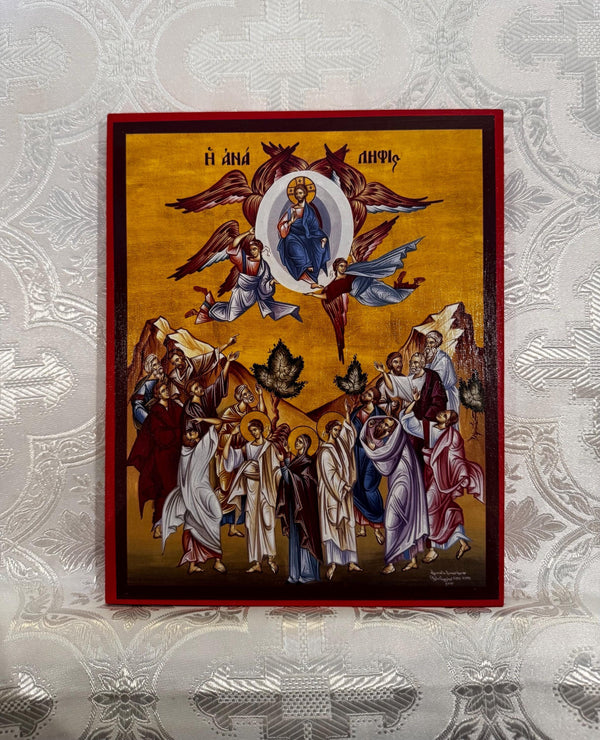 The Ascension of the Lord Jesus Christ 8x10in Handcrafted Icon