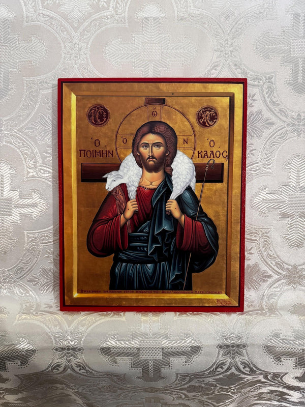 The Lord Jesus Christ the Good Shepherd 8x10in Handcrafted Icon