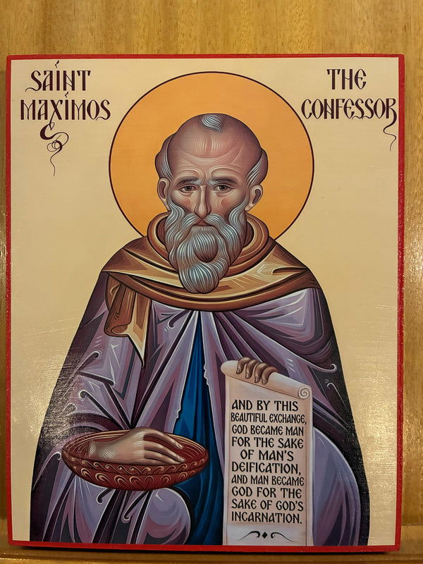 Saint Maximos the Confessor 8x10in Handcrafted Icon