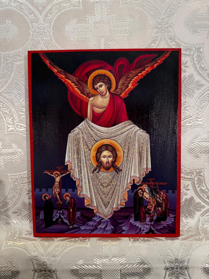 Mandylion "Holy face of Christ" 8x10in Handcrafted Icon