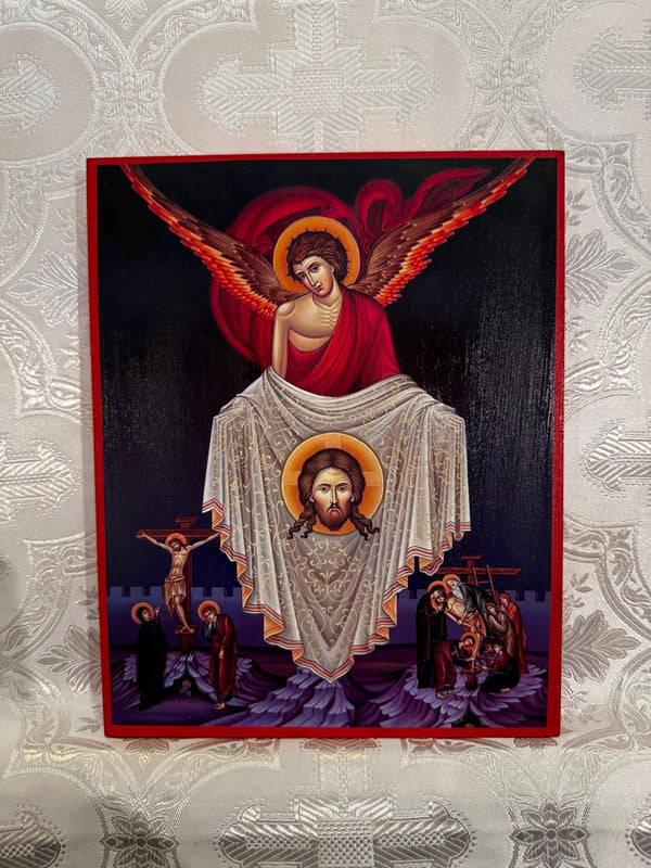 Mandylion "Holy face of Christ" 8x10in Handcrafted Icon
