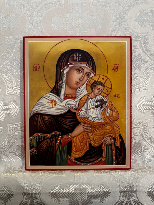 Theotokos and Christ Child 8x10in Handcrafted Icon