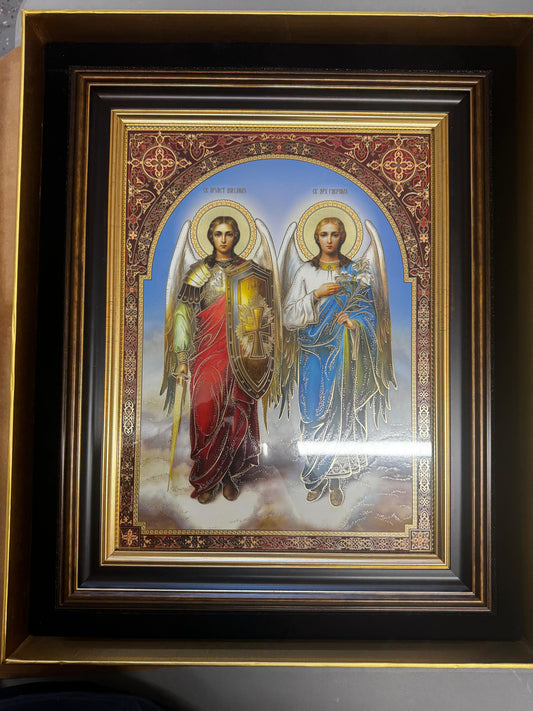 Holy Archangels Michael and Gabriel 18x14 in