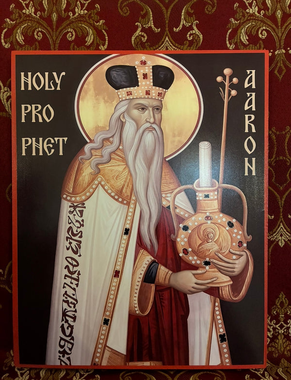 Holy Prophet Aaron 8x10in Handcrafted Icon