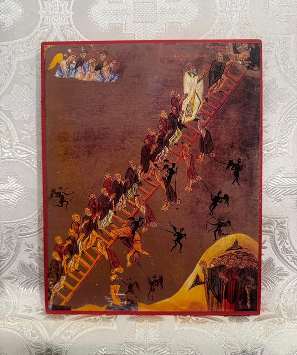 Ladder of Divine Ascent 8x10in Handcrafted Icon