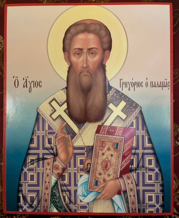 Saint Gregory Palamas 8x10in Handcrafted Icon