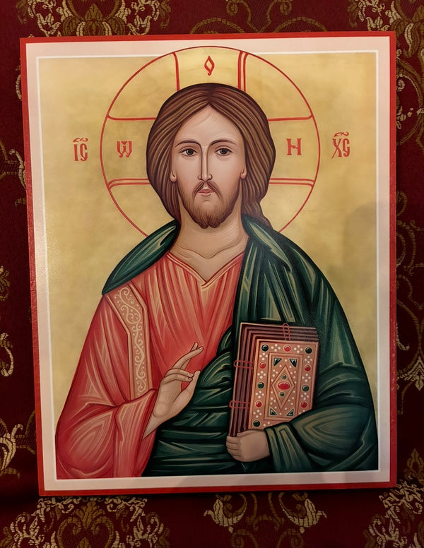 Christ Pantocrator 8x10in Handcrafted Icon