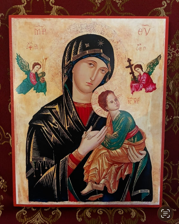Our Lady Of Perpetual Help 8x10in Handcrafted Icon