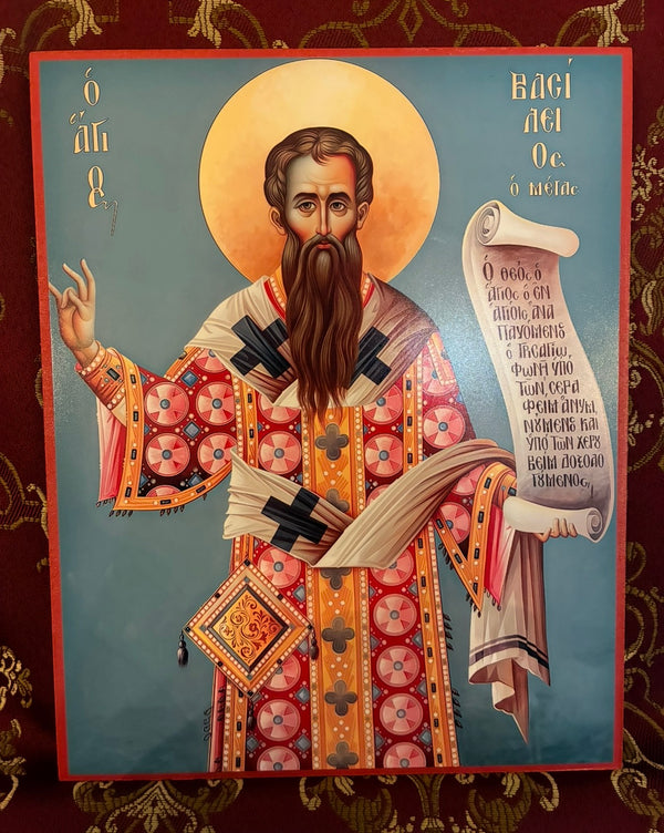 St Basil The Great 8x10in Handcrafted Icon