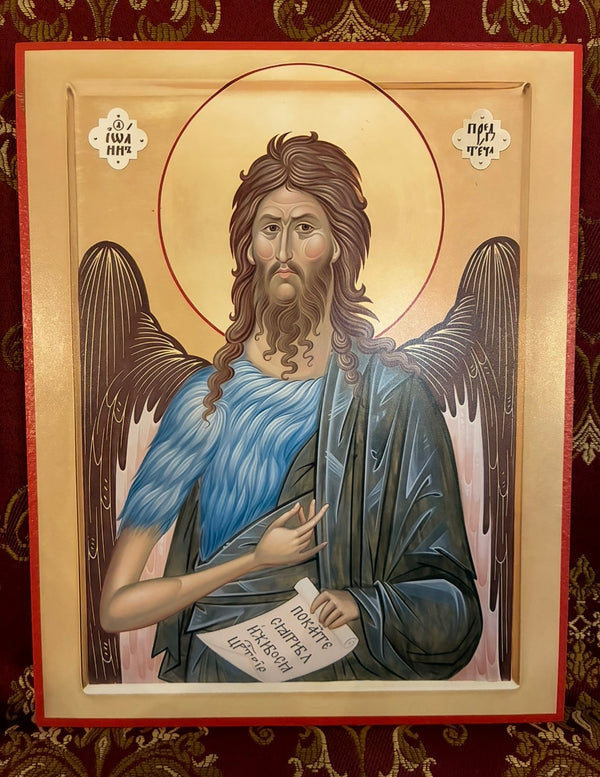 St John the Baptist and Forerunner 8x10in Handcrafted Icon