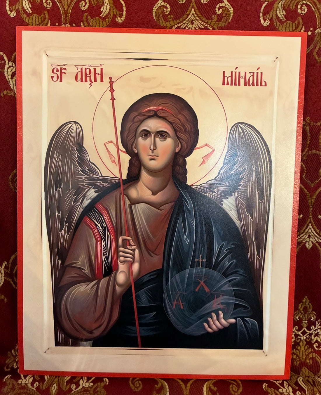 Archangel Michael v2 8x10in Handcrafted Icon