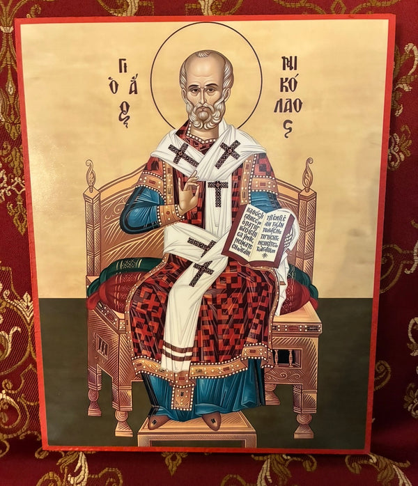 St Nicholas 8x10in Handcrafted Icon
