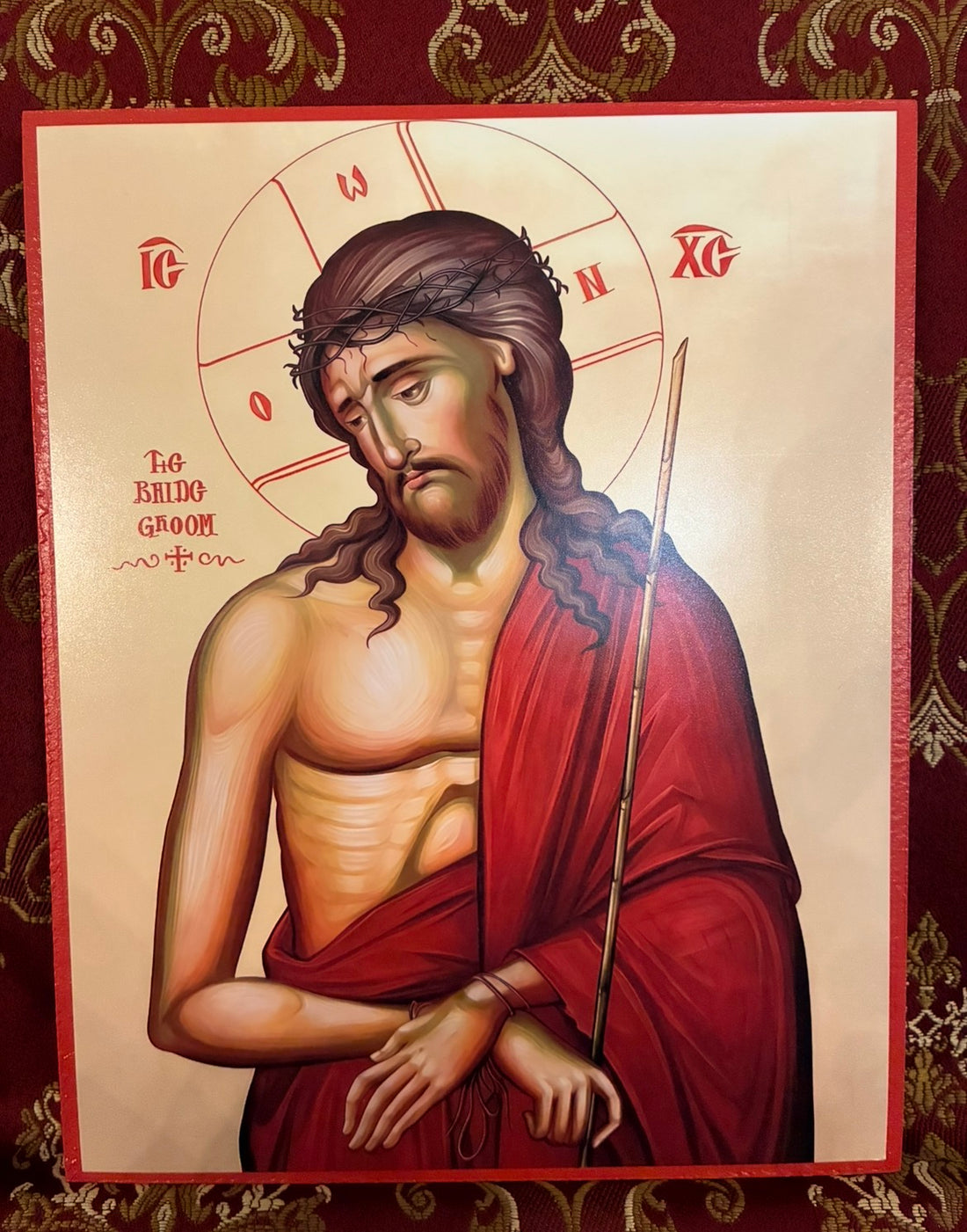 The Lord Jesus Christ the Bridegroom Extreme Humility 8x10in Handcrafted Icon