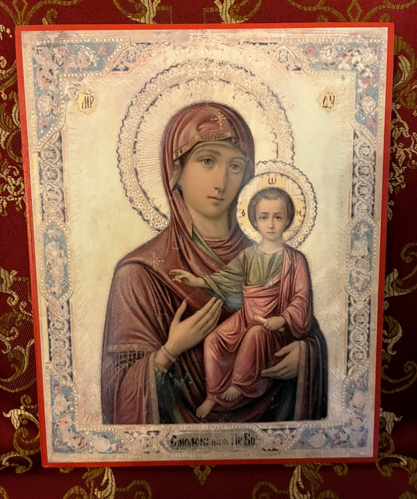 Theotokos the Guide Russian Icon 8x10in Handcrafted Icon