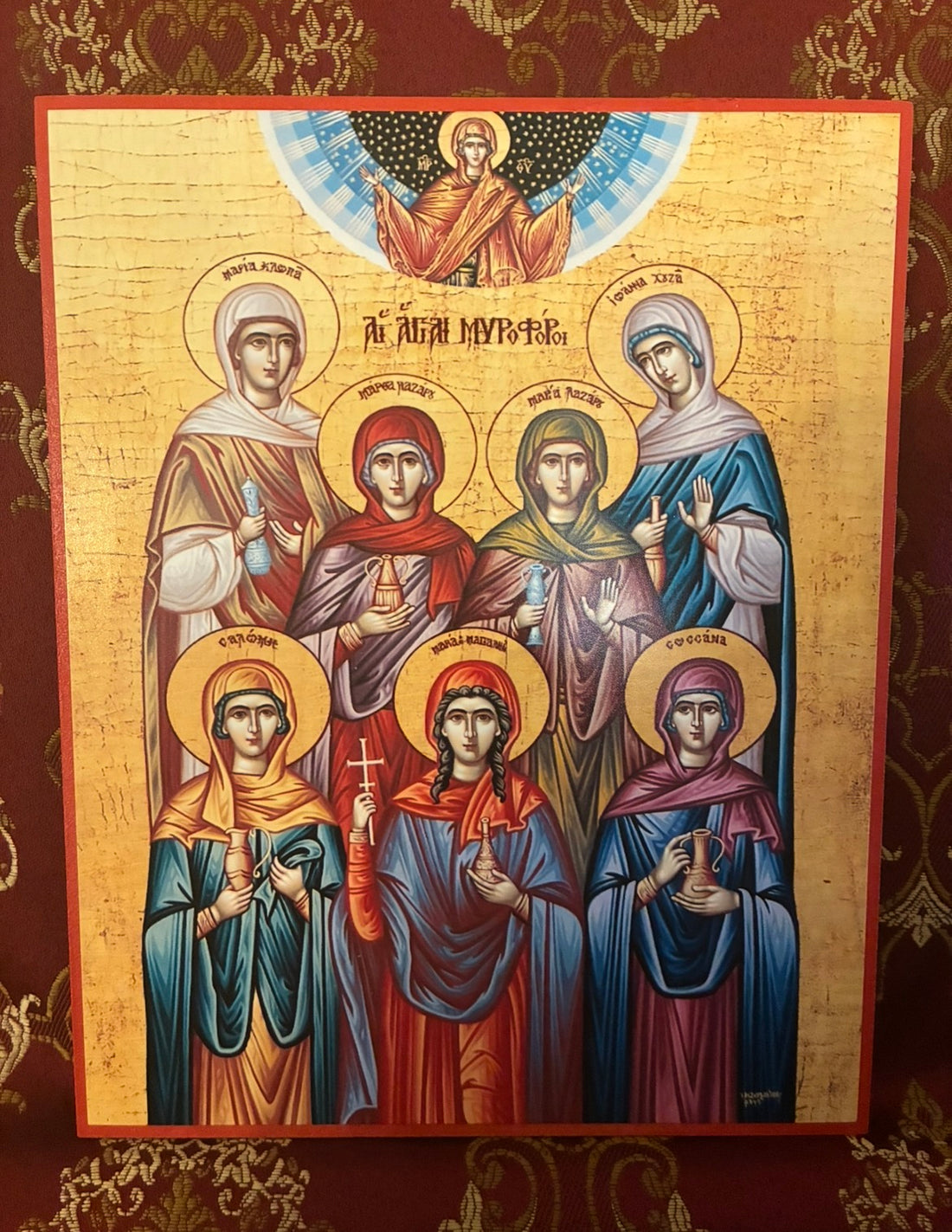 The Myrrh bearing woman 8x10in Handcrafted Icon