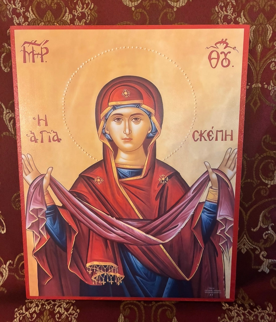 Protection of the Theotokos 8x10in Handcrafted Icon
