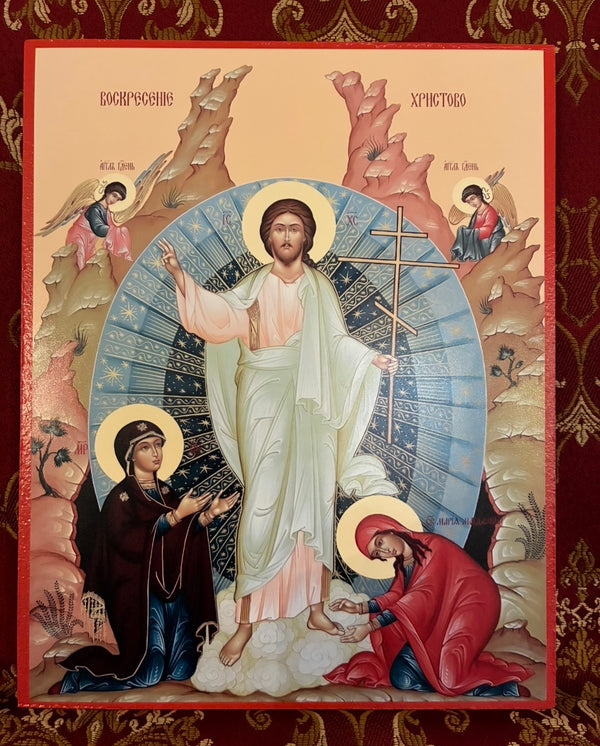 Resurrection of The Lord Jesus Christ 8x10in Handcrafted Icon