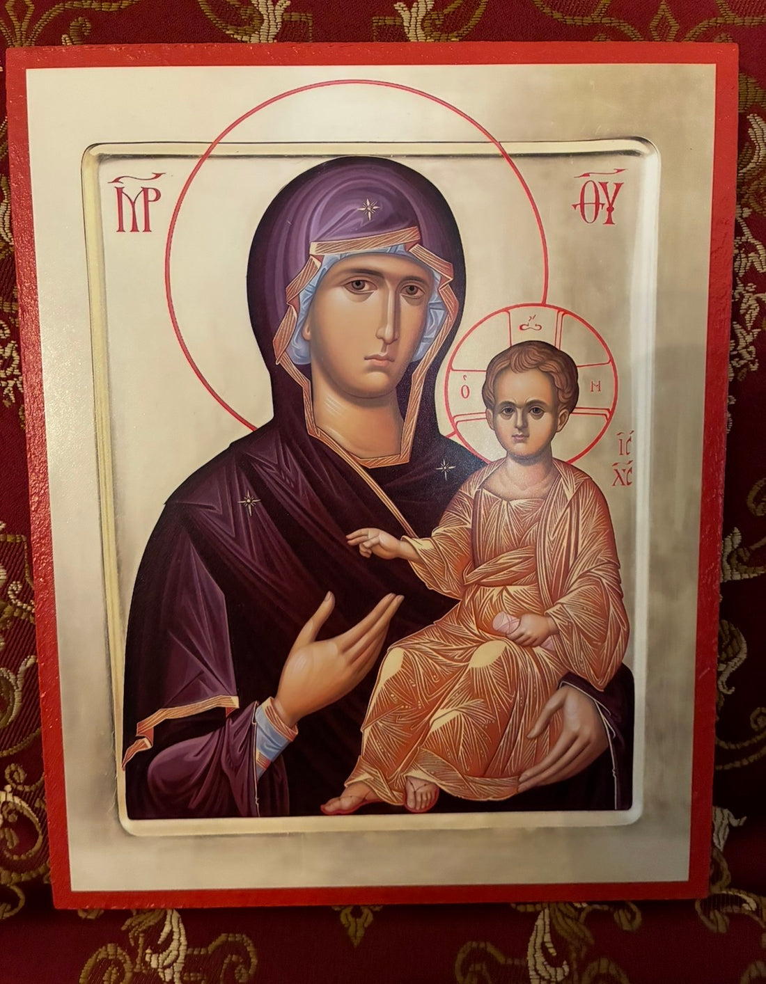 Theotokos the Guide (Hodegetria) 8x10in Handcrafted Icon