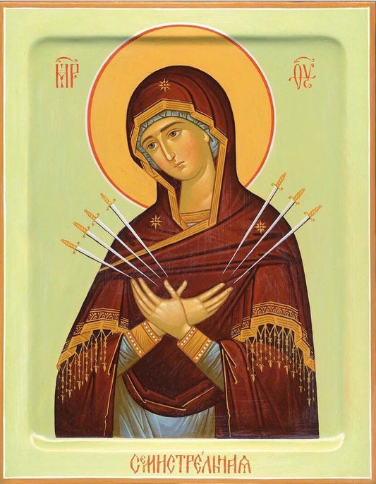 Our Lady of Sorrows 8x10in Handcrafted Icon