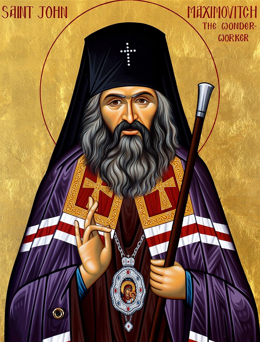 St John Maximovich 8x10in Handcrafted Icon