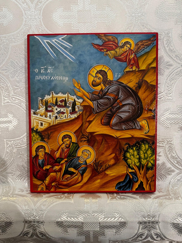 The Lord Jesus Christ’s Agony in the garden 8x10in Handcrafted Icon