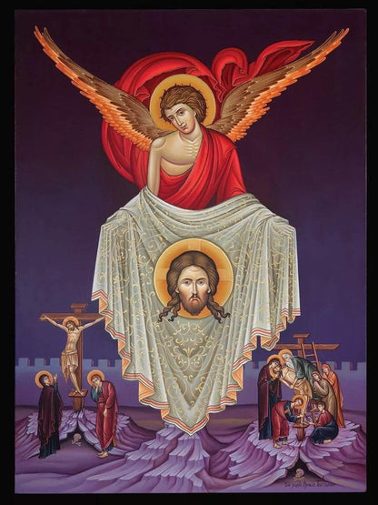 Mandylion "Holy face of Christ" 8x10in Handcrafted Icon