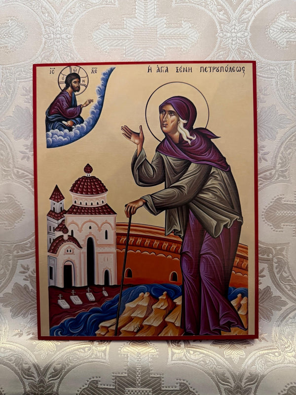 Saint Xenia 8x10in Handcrafted Icon