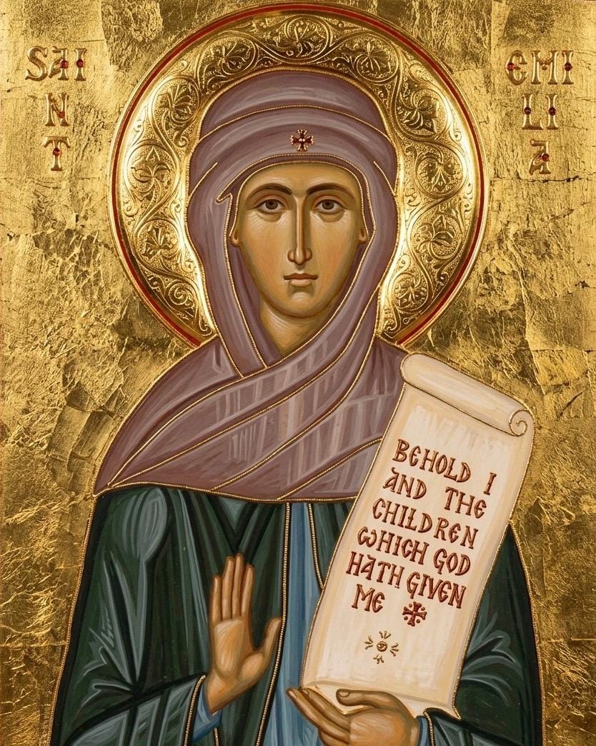Saint Emilia 8x10in Handcrafted Icon