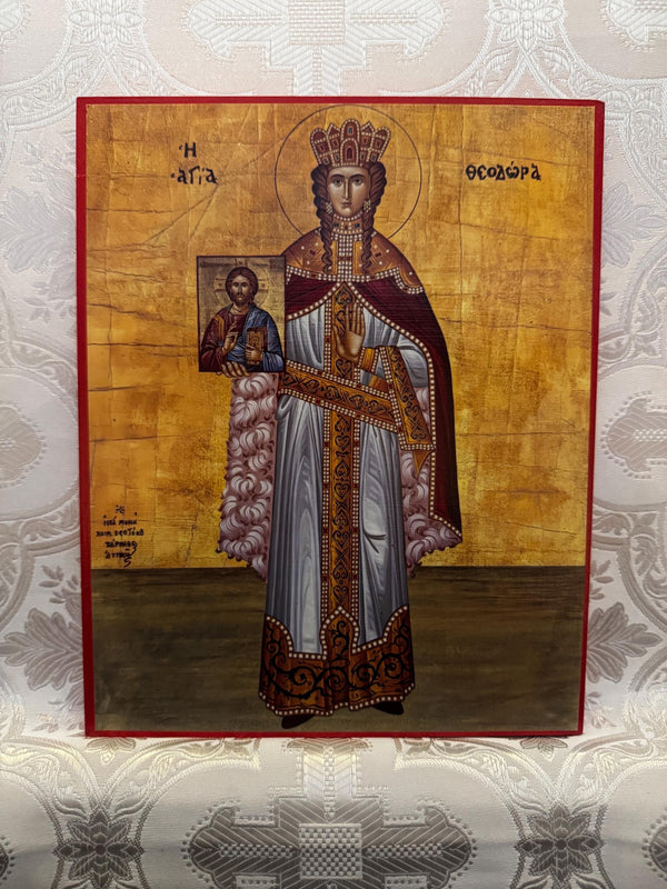 Saint Theodora The Empress 8x10in Handcrafted Icon