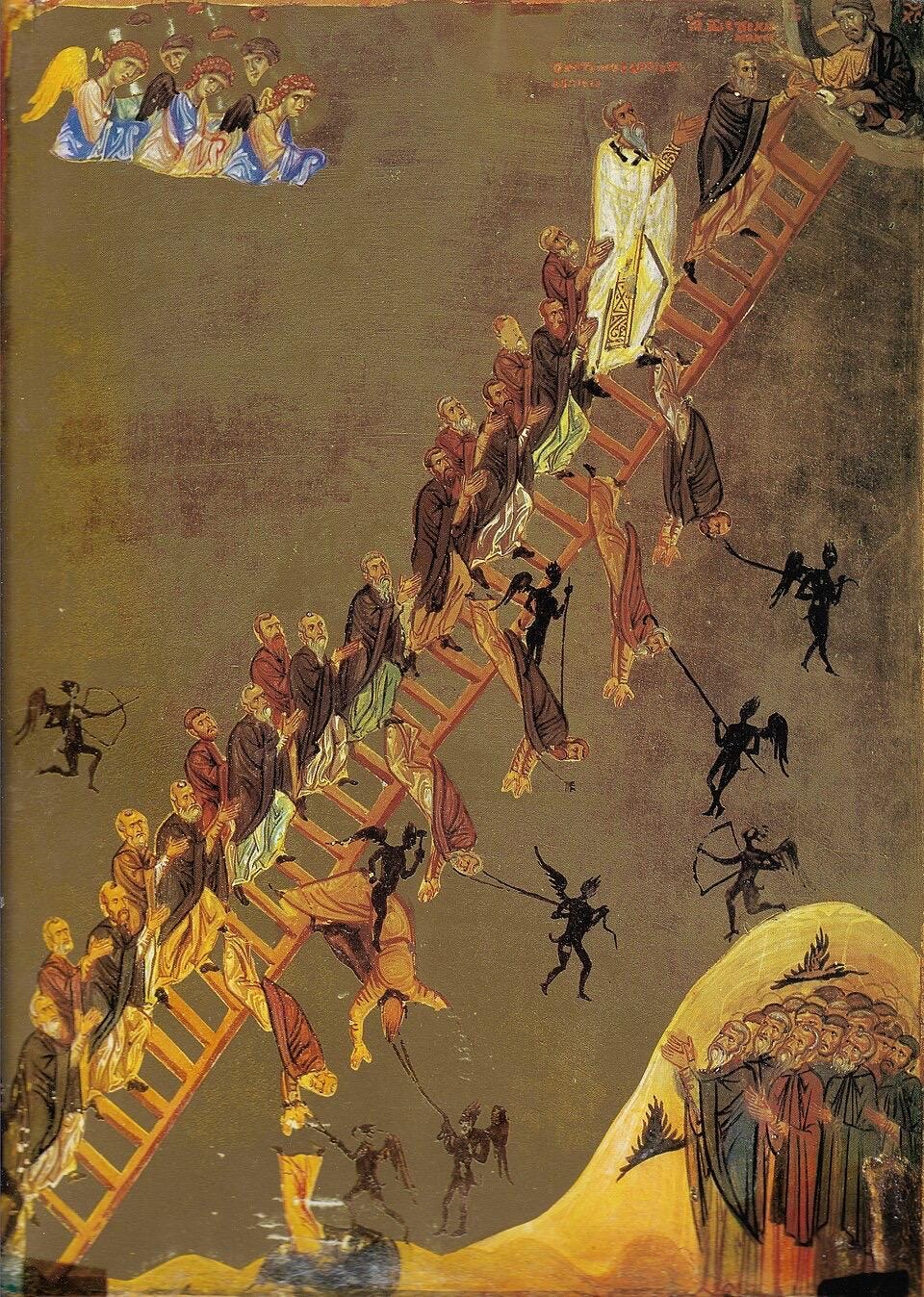 Ladder of Divine Ascent 8x10in Handcrafted Icon
