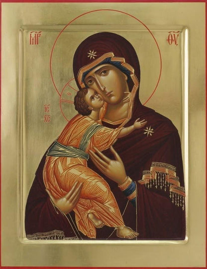 Our Lady of Vladimir 8x10in Handcrafted Icon