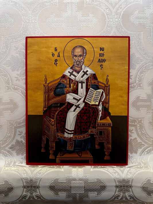 St Nicholas 8x10in Handcrafted Icon
