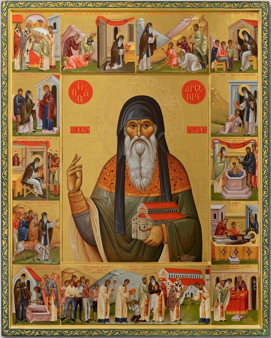 St Arsenios the Cappadocian 8x10in Handcrafted Icon